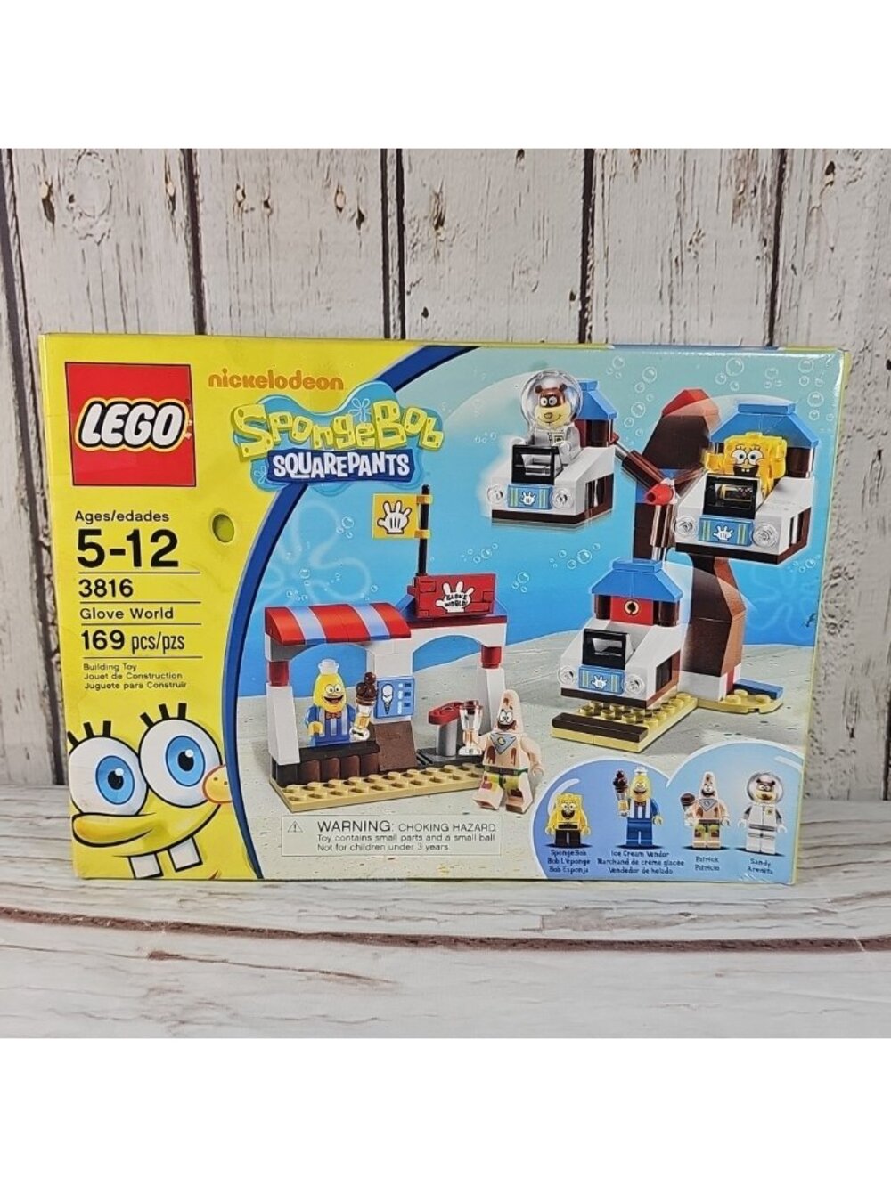 LEGO 3816 SpongeBob Glove World NEW SEALED Retired Patrick Sandy Ice Cream Vendo